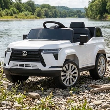 Детский электромобиль M 6301EBLR-1 белый Lexus с мягким сиденьем